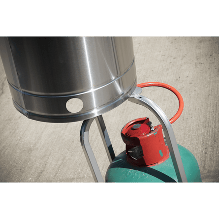 Dellonda 13kW Stainless Steel Commercial Gas Outdoor Garden Patio Heater, Wheels - DG2 - DG2 - Sealey Tools UK - Workshop Tool Storage