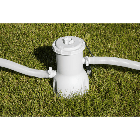 Dellonda 15ft 450cm Round Garden Kids Paddling Swimming Pool & Pump Grey Rattan - DL18 - DL18 - Sealey Tools UK - Workshop Tool Storage