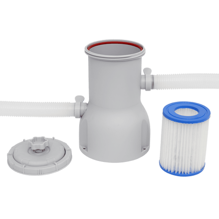 Dellonda 15ft 450cm Round Garden Kids Paddling Swimming Pool & Pump Grey Rattan - DL18 - DL18 - Sealey Tools UK - Workshop Tool Storage