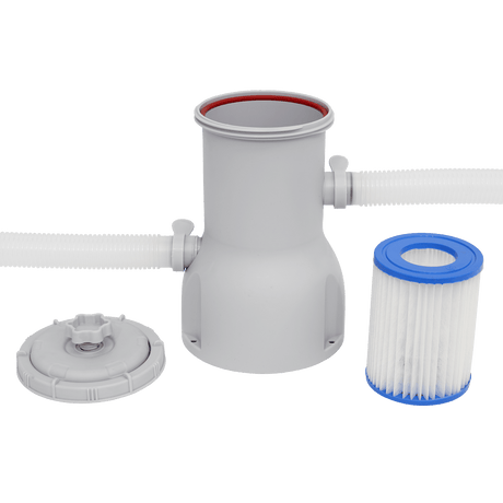 Dellonda 15ft 450cm Round Garden Kids Paddling Swimming Pool & Pump Grey Rattan - DL18 - DL18 - Sealey Tools UK - Workshop Tool Storage