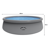 Dellonda 15ft 450cm Round Garden Kids Paddling Swimming Pool & Pump Grey Rattan - DL18 - DL18 - Sealey Tools UK - Workshop Tool Storage