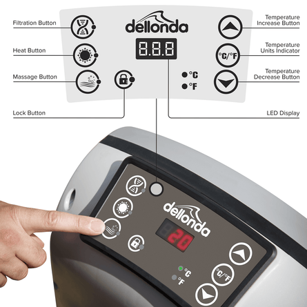 Dellonda 2 - 4 Person Inflatable Hot Tub Spa with Smart Pump - Wood Effect - DL88 - DL88 - Sealey Tools UK - Workshop Tool Storage