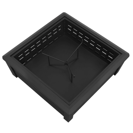 Dellonda 35" Square Outdoor Fire Pit, Black - DG43 - DG43 - Sealey Tools UK - Workshop Tool Storage
