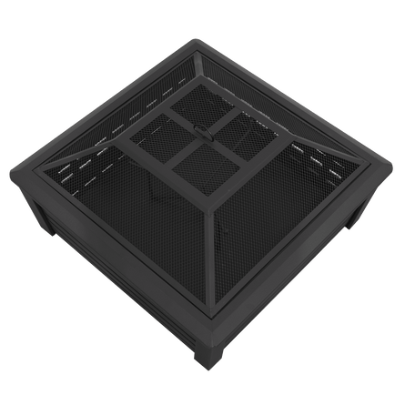 Dellonda 35" Square Outdoor Fire Pit, Black - DG43 - DG43 - Sealey Tools UK - Workshop Tool Storage
