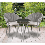 Dellonda Echo 3 Piece Aluminium Balcony Set with Tempered Glass Top - DG58 - DG58 - DG58 - Sealey Tools UK - Workshop Tool Storage