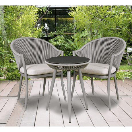 Dellonda Echo 3 Piece Aluminium Balcony Set with Tempered Glass Top - DG58 - DG58 - DG58 - Sealey Tools UK - Workshop Tool Storage