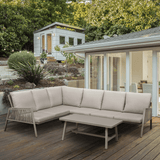 Dellonda Fusion 4 Piece Outdoor Garden Corner Sofa & Coffee Table Set, Aluminium - DG57 - DG57 - Sealey Tools UK - Workshop Tool Storage