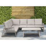 Dellonda Fusion 4 Piece Outdoor Garden Corner Sofa & Coffee Table Set, Aluminium - DG57 - DG57 - Sealey Tools UK - Workshop Tool Storage