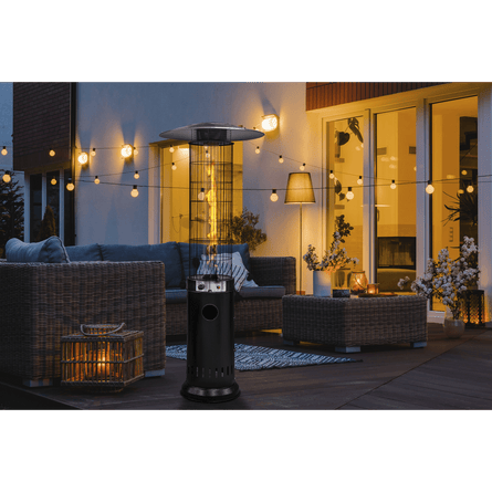 Dellonda Gas Patio Heater 13kW for Commercial & Domestic Use, Black - DG124 - DG124 - Sealey Tools UK - Workshop Tool Storage
