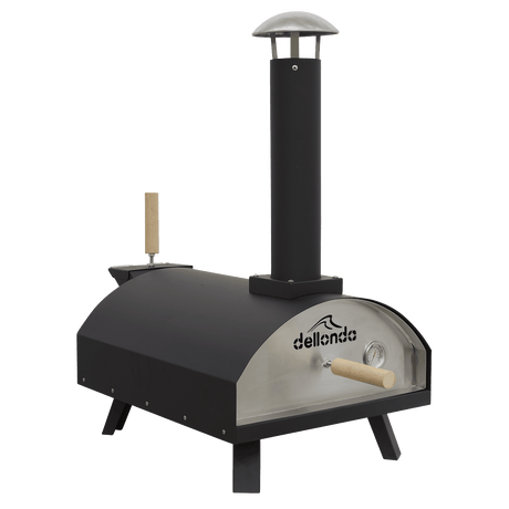 Dellonda Portable Wood - Fired 14" Pizza Oven and Smoking Oven, Black/Stainless Steel - DG10 - DG10 - Sealey Tools UK - Workshop Tool Storage