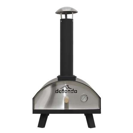 Dellonda Portable Wood - Fired 14" Pizza Oven and Smoking Oven, Black/Stainless Steel - DG10 - DG10 - Sealey Tools UK - Workshop Tool Storage