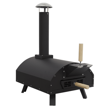 Dellonda Portable Wood - Fired 14" Pizza Oven and Smoking Oven, Black/Stainless Steel - DG10 - DG10 - Sealey Tools UK - Workshop Tool Storage