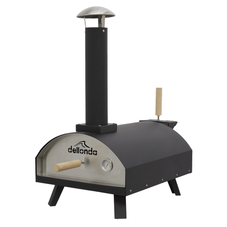 Dellonda Portable Wood - Fired 14" Pizza Oven and Smoking Oven, Black/Stainless Steel - DG10 - DG10 - Sealey Tools UK - Workshop Tool Storage