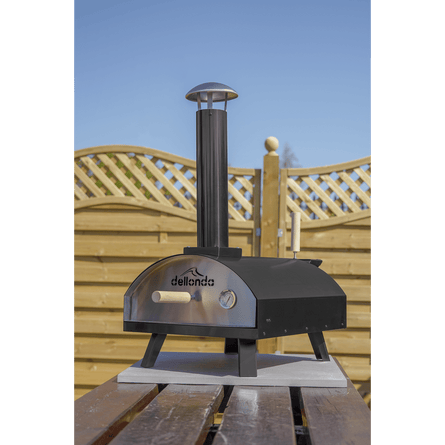 Dellonda Portable Wood - Fired 14" Pizza Oven and Smoking Oven, Black/Stainless Steel - DG10 - DG10 - Sealey Tools UK - Workshop Tool Storage