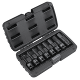 Premier AK5600 8pc 1/2"Sq Drive Hex Impact Socket Bit Set - Imperial - AK5600 - Sealey Tools UK - Workshop Tool Storage