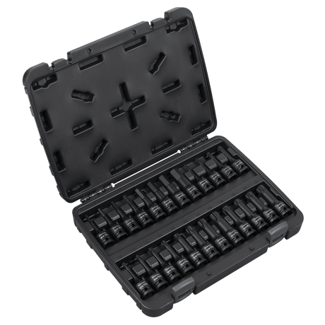 Premier AK56000 24pc 1/2"Sq Drive Hex/TRX - Star*/Spline Impact Socket Bit Set - AK56000 - Sealey Tools UK - Workshop Tool Storage