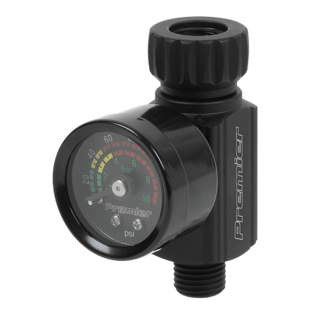 Premier AR02 On - Gun Air Pressure Regulator/Gauge with Glass Lens - AR02 - Sealey Tools UK - Workshop Tool Storage