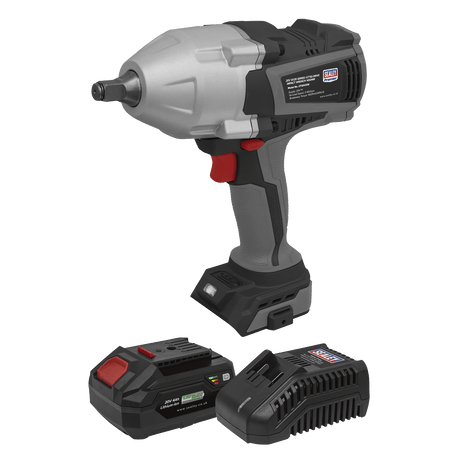 Premier CP20VXIWKIT 20V 4Ah SV20 Series Cordless Impact Wrench Kit - CP20VXIWKIT - Sealey Tools UK - Workshop Tool Storage