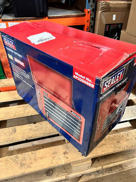 REFURBISHED CLASS A - Sealey AP22509BB Topchest 9 Drawer with Ball Bearing Runners - Red/Grey - Tool Chests - SLY-15857-Refurb - Sealey Tools UK - Workshop Tool Storage