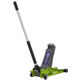 Sealey 2001LEHV Trolley Jack 2.25tonne Low Entry Rocket Lift Hi - Vis Green - 2001LEHV - Sealey Tools UK - Workshop Tool Storage