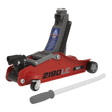 Sealey 2180LE 180° Handle Trolley Jack 2 Tonne Low Profile Short Chassis - Red - 2180LE - Sealey Tools UK - Workshop Tool Storage