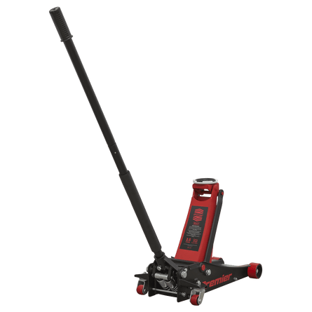 Sealey 2501LE Trolley Jack 2.5tonne Low Entry with Rocket Lift - 2501LE - Sealey Tools UK - Workshop Tool Storage