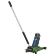 Sealey 3000LEHV Trolley Jack 3tonne Low Entry Rocket Lift Hi - Vis Green - 3000LEHV - Sealey Tools UK - Workshop Tool Storage