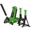 Sealey 3015CXHV Trolley Jack 3tonne with Super Rocket Lift & Axle Stands (Pair) 3tonne Capacity per Stand - Hi - Vis - 3015CXHV - Sealey Tools UK - Workshop Tool Storage