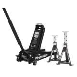 Sealey 3040ABCOMBO Trolley Jack 3t & Axle Stands (Pair) 3t per Stand Combo - 3040ABCOMBO - Sealey Tools UK - Workshop Tool Storage