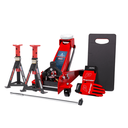 Sealey 3290CXCOMBO Trolley Jack 3tonne Combo - 3290CXCOMBO - Sealey Tools UK - Workshop Tool Storage