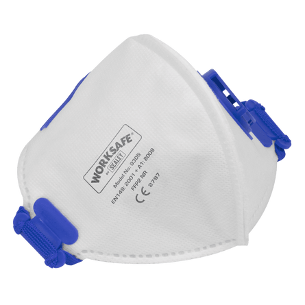 Sealey 9305/10 Valved Fold Flat Mask FFP2 - Pack of 10 - 9305/10 - Sealey Tools UK - Workshop Tool Storage