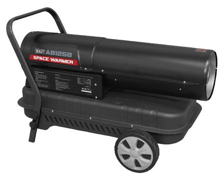 Sealey AB1258 Space Warmer® Kerosene/Diesel Heater with Wheels 135,000Btu/hr - AB1258 - Sealey Tools UK - Workshop Tool Storage