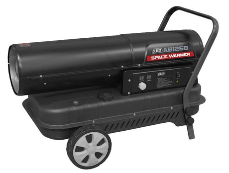 Sealey AB1258 Space Warmer® Kerosene/Diesel Heater with Wheels 135,000Btu/hr - AB1258 - Sealey Tools UK - Workshop Tool Storage