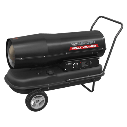 Sealey AB2050 Space Warmer® Kerosene/Diesel Heater 205,000Btu/hr with Wheels - AB2050 - Sealey Tools UK - Workshop Tool Storage