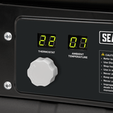 Sealey AB7081 Space Warmer® Paraffin/Kerosene/Diesel Heater 70,000Btu/hr with Wheels - AB7081 - Sealey Tools UK - Workshop Tool Storage