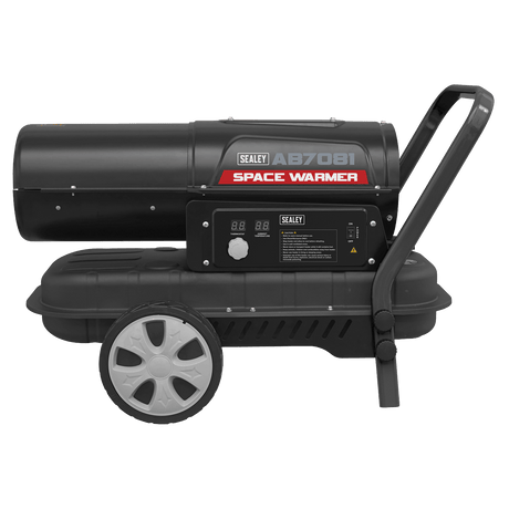 Sealey AB7081 Space Warmer® Paraffin/Kerosene/Diesel Heater 70,000Btu/hr with Wheels - AB7081 - Sealey Tools UK - Workshop Tool Storage