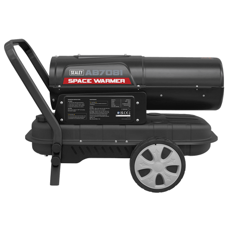 Sealey AB7081 Space Warmer® Paraffin/Kerosene/Diesel Heater 70,000Btu/hr with Wheels - AB7081 - Sealey Tools UK - Workshop Tool Storage