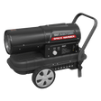 Sealey AB7081 Space Warmer® Paraffin/Kerosene/Diesel Heater 70,000Btu/hr with Wheels - AB7081 - Sealey Tools UK - Workshop Tool Storage