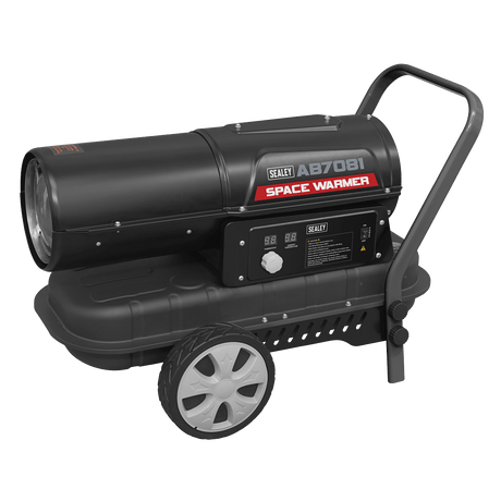 Sealey AB7081 Space Warmer® Paraffin/Kerosene/Diesel Heater 70,000Btu/hr with Wheels - AB7081 - Sealey Tools UK - Workshop Tool Storage