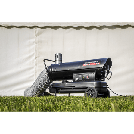 Sealey ABI1000 102,000Btu/hr Indirect Space Warmer® Kerosene/Diesel Heater with Wheels - ABI1000 - Sealey Tools UK - Workshop Tool Storage