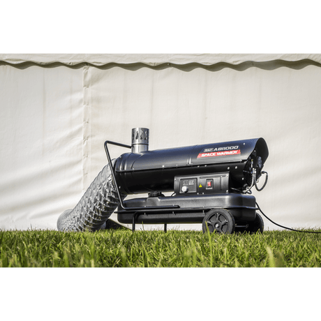 Sealey ABI1000 102,000Btu/hr Indirect Space Warmer® Kerosene/Diesel Heater with Wheels - ABI1000 - Sealey Tools UK - Workshop Tool Storage