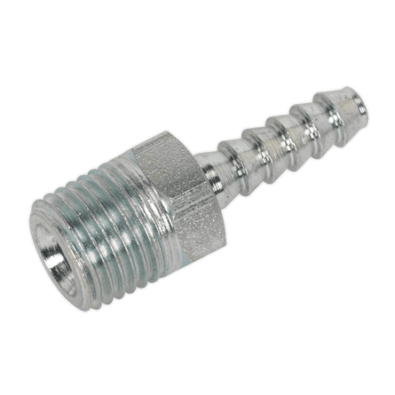 Sealey AC38 Screwed Tailpiece Male 1/4"BSPT - 3/16" Hose Pack of 5 - AC38 - Sealey Tools UK - Workshop Tool Storage