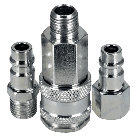 Sealey ACH60 Air Tool Coupling Kit 1/4"BSP High Flow - ACH60 - Sealey Tools UK - Workshop Tool Storage