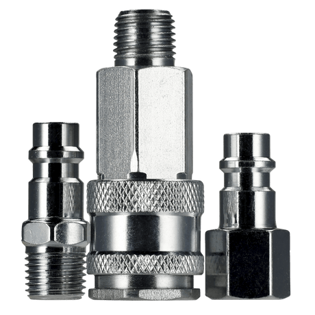 Sealey ACH60 Air Tool Coupling Kit 1/4"BSP High Flow - ACH60 - Sealey Tools UK - Workshop Tool Storage