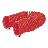 Sealey AH10C/6 PU Coiled Air Hose 10m x 6mm with 1/4"BSP Unions - AH10C/6 - Sealey Tools UK - Workshop Tool Storage
