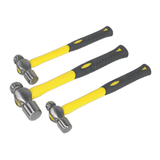 Sealey AK2031 Ball Pein Hammer Set 3pc with Fibreglass Shafts - AK2031 - Sealey Tools UK - Workshop Tool Storage