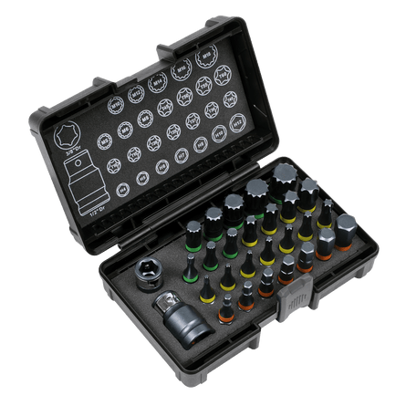 Sealey AK21902 TRX - Star*/Hex/Spline Bit Set Impact 28pc 3/8" & 1/2"Sq Drive - AK21902 - Sealey Tools UK - Workshop Tool Storage