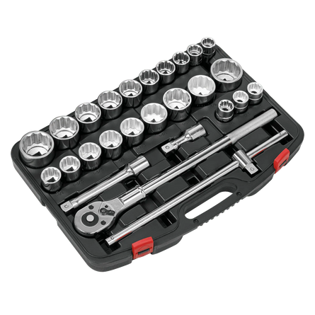 Sealey AK2584 Socket Set 26pc 3/4"Sq Drive 12 - point WallDrive® - AK2584 - Sealey Tools UK - Workshop Tool Storage