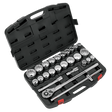 Sealey AK2584 Socket Set 26pc 3/4"Sq Drive 12 - point WallDrive® - AK2584 - Sealey Tools UK - Workshop Tool Storage