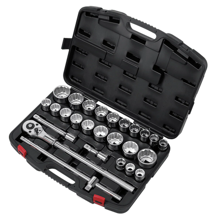 Sealey AK2584 Socket Set 26pc 3/4"Sq Drive 12 - point WallDrive® - AK2584 - Sealey Tools UK - Workshop Tool Storage